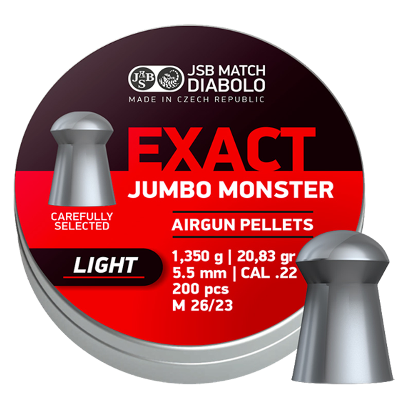 JSB JSB Exact Monster .22 Light 20.83gr (200) - Pellets